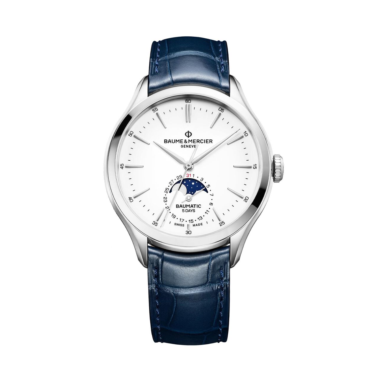 Baume Mercier Clifton Baumatic Moonphase Day  Date Automatic Steel 42Mm image number 0