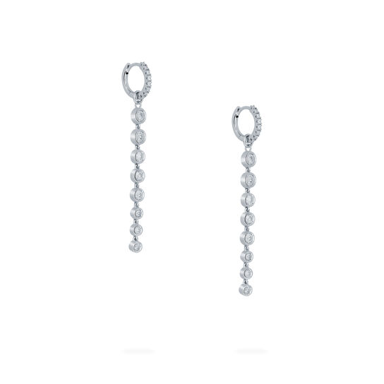 bijoux birks splash diamond hoop drop earrings image number 4
