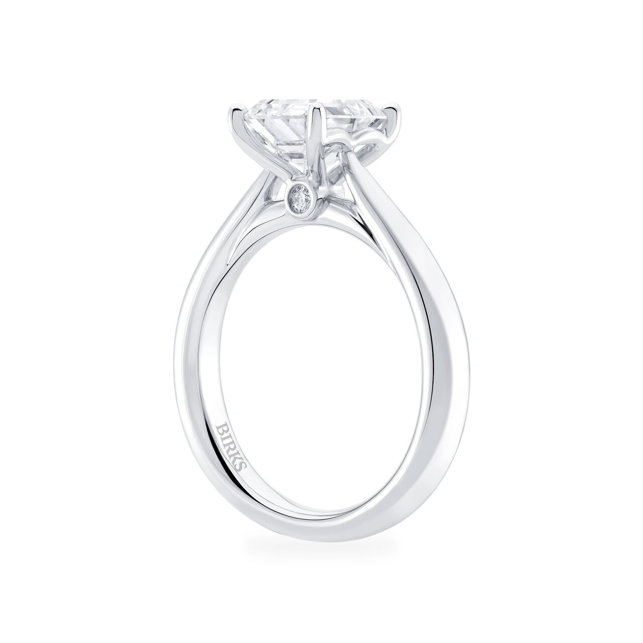 bijoux birks 1879 emerald cut solitaire diamond engagement ring image number 2