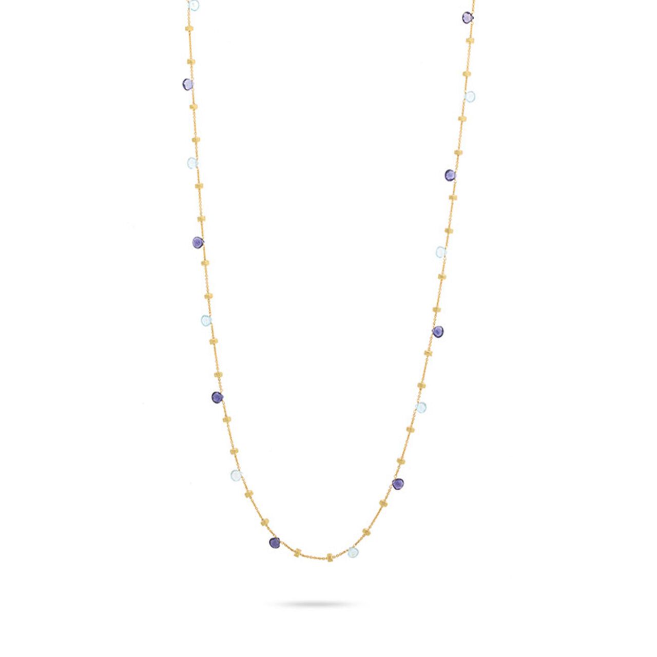 marco bicego paradise collection long yellow gold iolite and blue topaz necklace cb1199 mix240 y image number 0