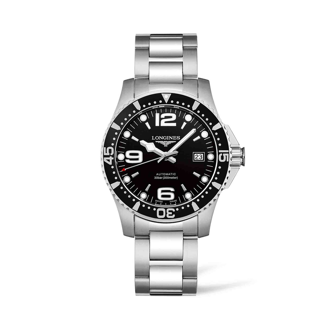 maison birks longines hydroconquest 41mm automatic stainless steel sunray black dial l37424566 image number 0