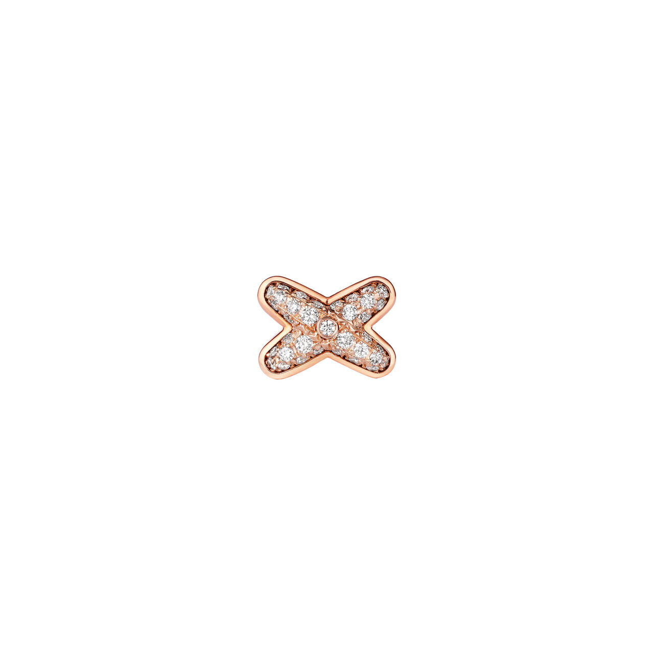 Chaumet Jeux De Liens Rose Gold and Diamond Pavé Single Stud Earring image number 0