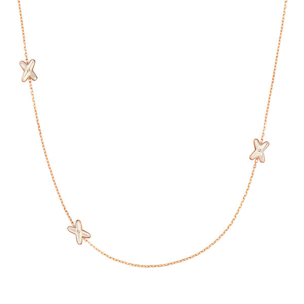 Jeux de Liens Rose Gold Mother-Of-Pearl Diamond Necklace