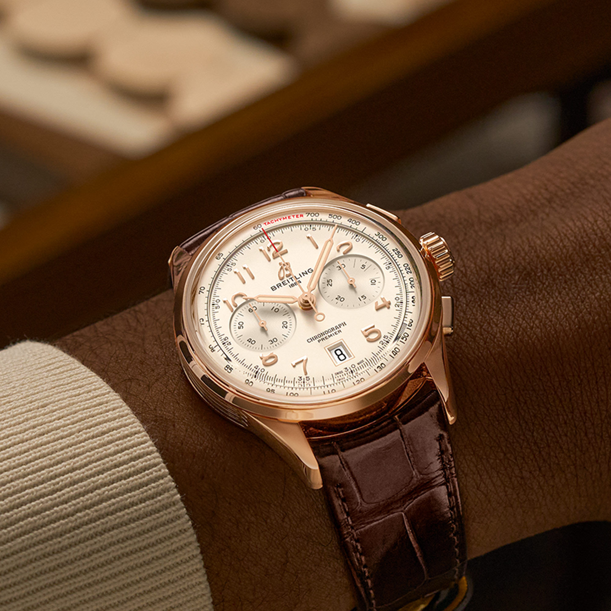 Premier B01 Automatic Chronograph 42 mm Red Gold