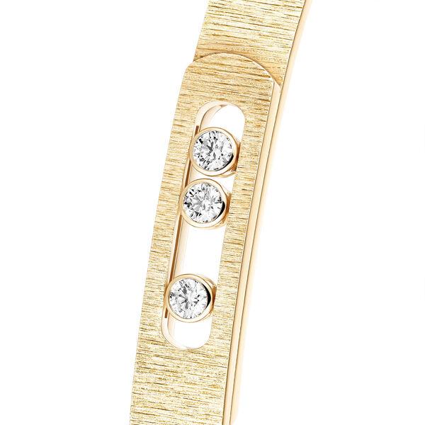 Move Noa Ciselé Yellow Gold and Diamond Bangle