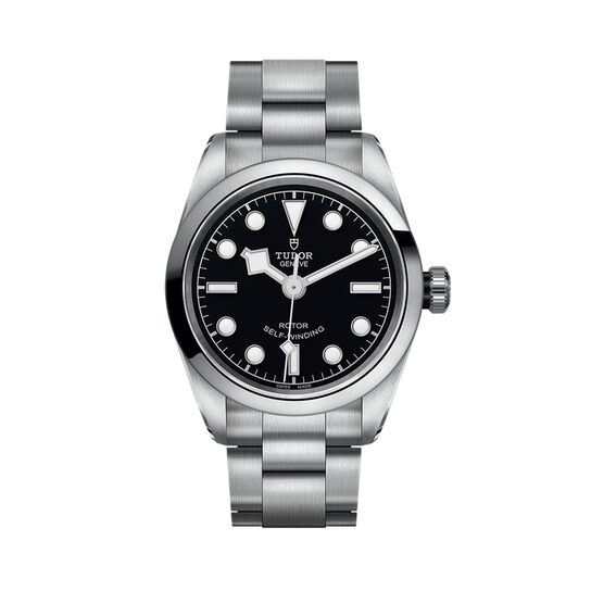 maison birks tudor black bay 32 32 mm steel case steel bracelet black dial m79580 0001 image number 0
