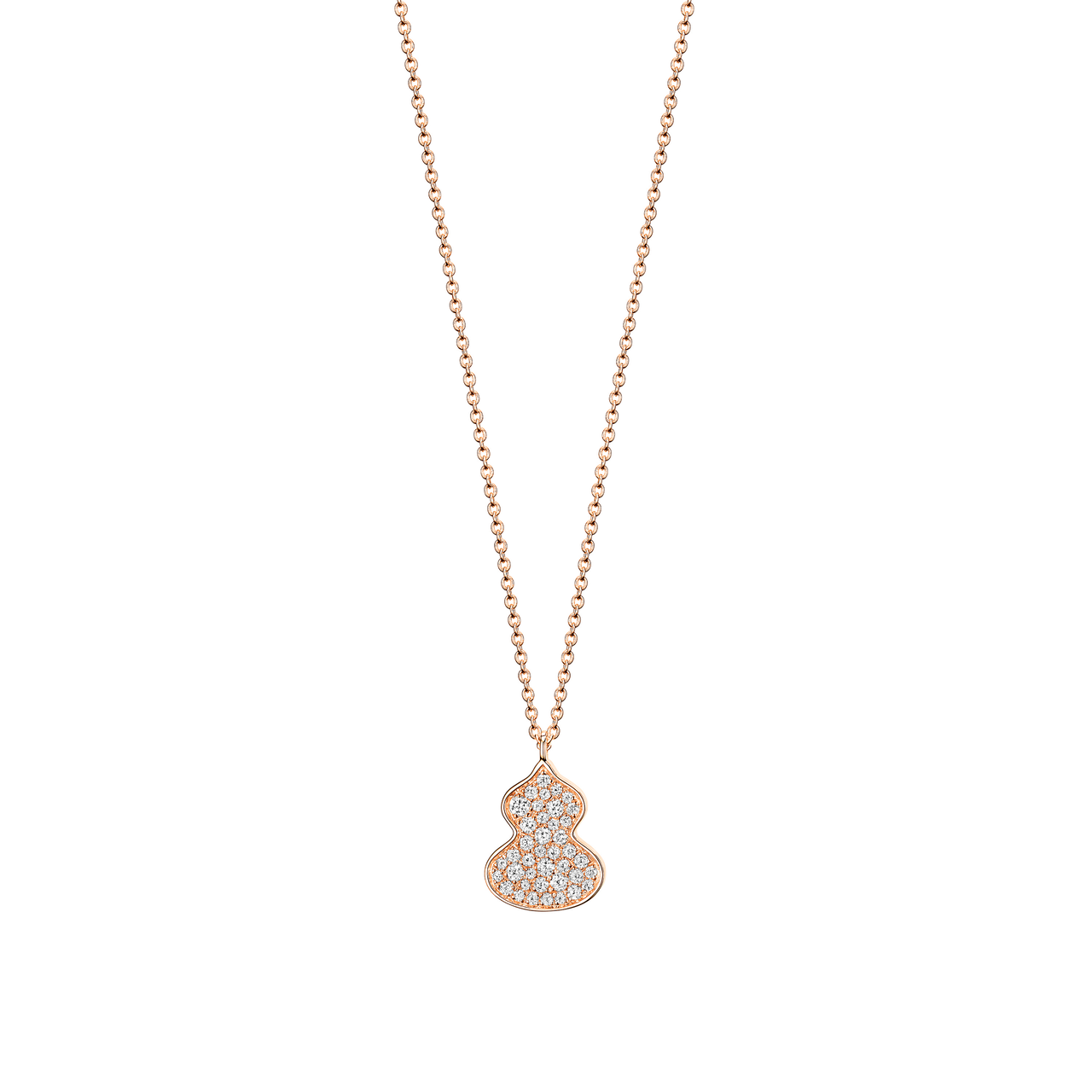 Qeelin Petite Wulu Rose Gold Necklace with Diamonds WUNL0018BRGD2 Front image number 0
