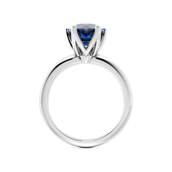 Round Sapphire Solitaire Engagement Ring