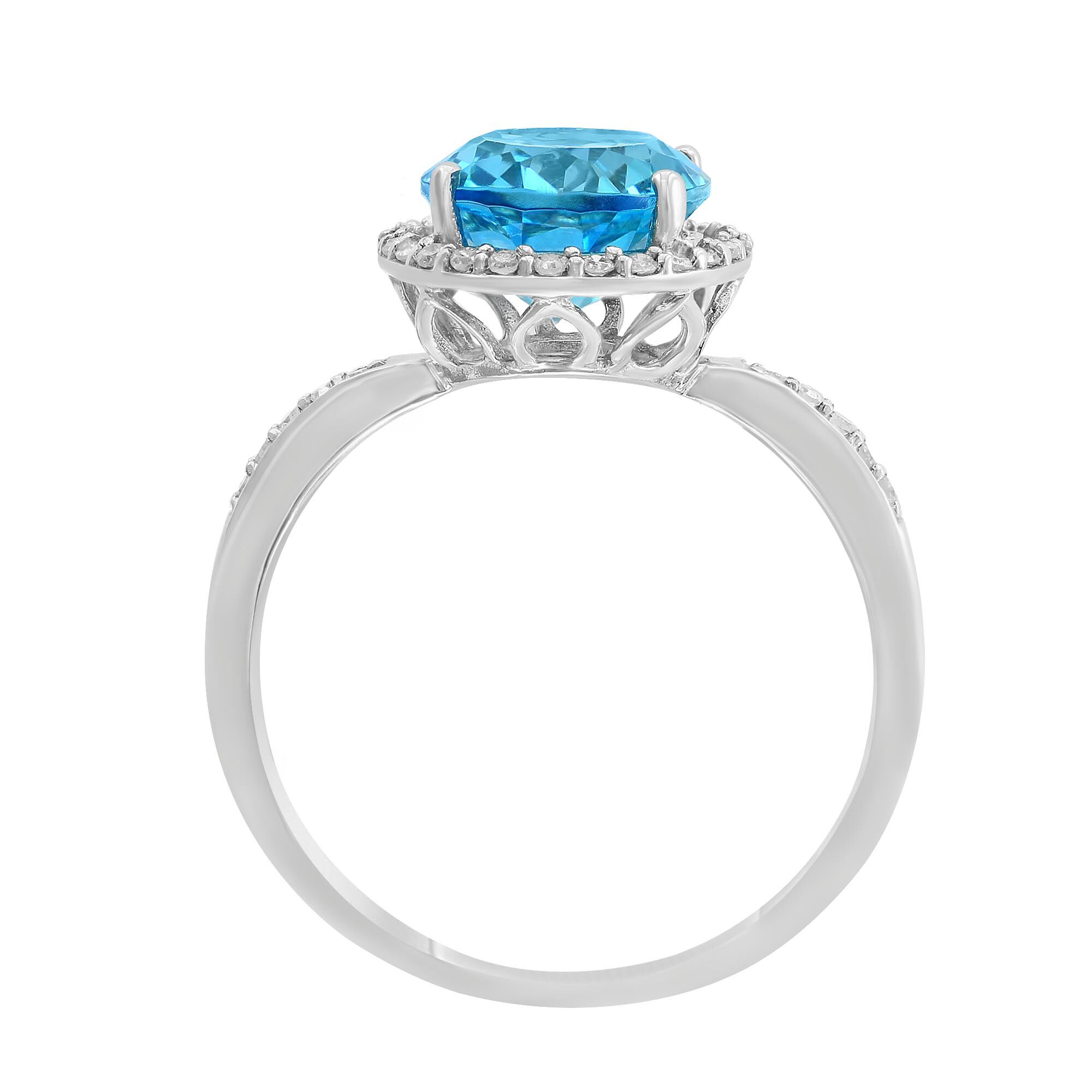Natural blue sales topaz ring
