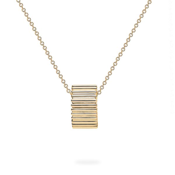 Yellow Gold Pleated Necklace