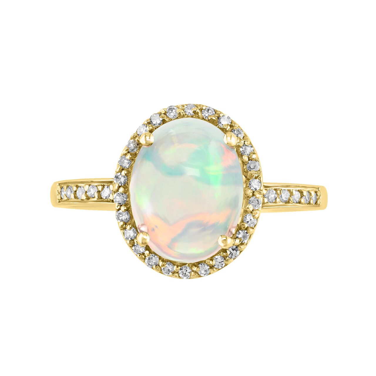 maison bijoux birks salon yellow gold opal and diamond ring rg01076op image number 0