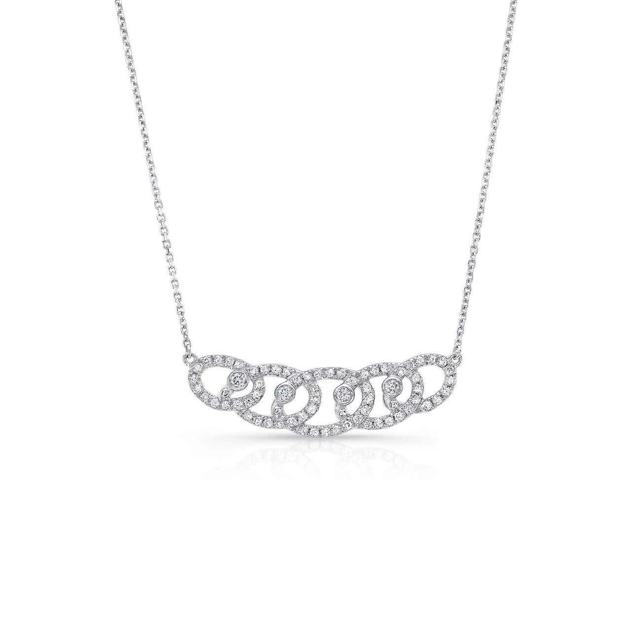 Uneek Gatsby White Gold and Diamond Pavé Pendant LVNW1866W image number 0