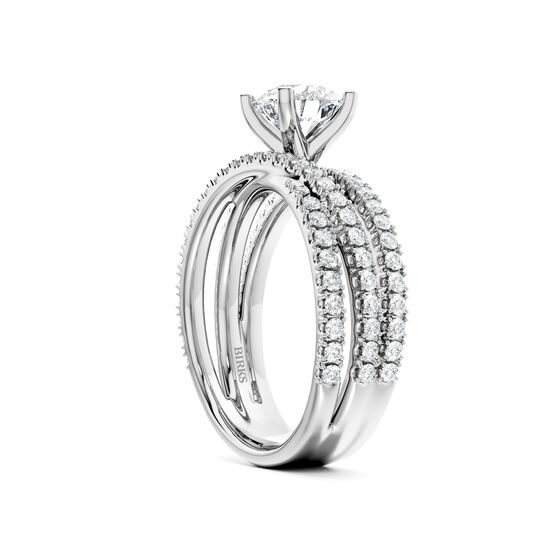 Birks Ros&eacute;e du Matin Infinity Round Solitaire Diamond Engagement Ring image number 2