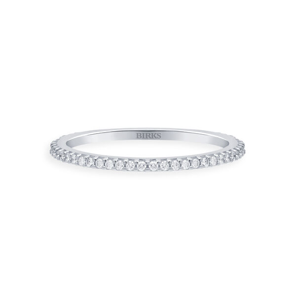 Stackable White Gold and Diamond Rosée du Matin Ring