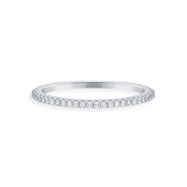 Stackable Diamond Rosée du Matin Ring, White Gold
