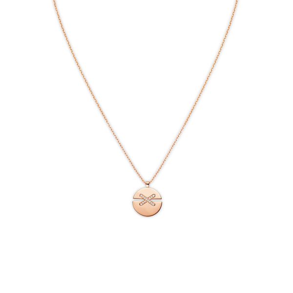 Jeux de Liens Harmony Medium Rose Gold Diamond Necklace