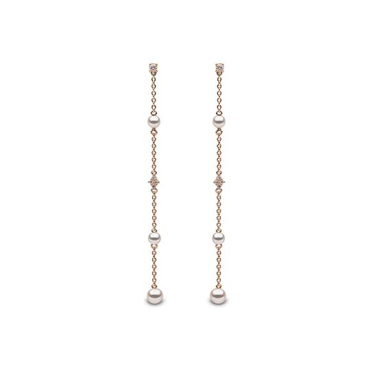 yoko london trend yellow gold pearl diamond drop earrings qye2045 6f front image number 0