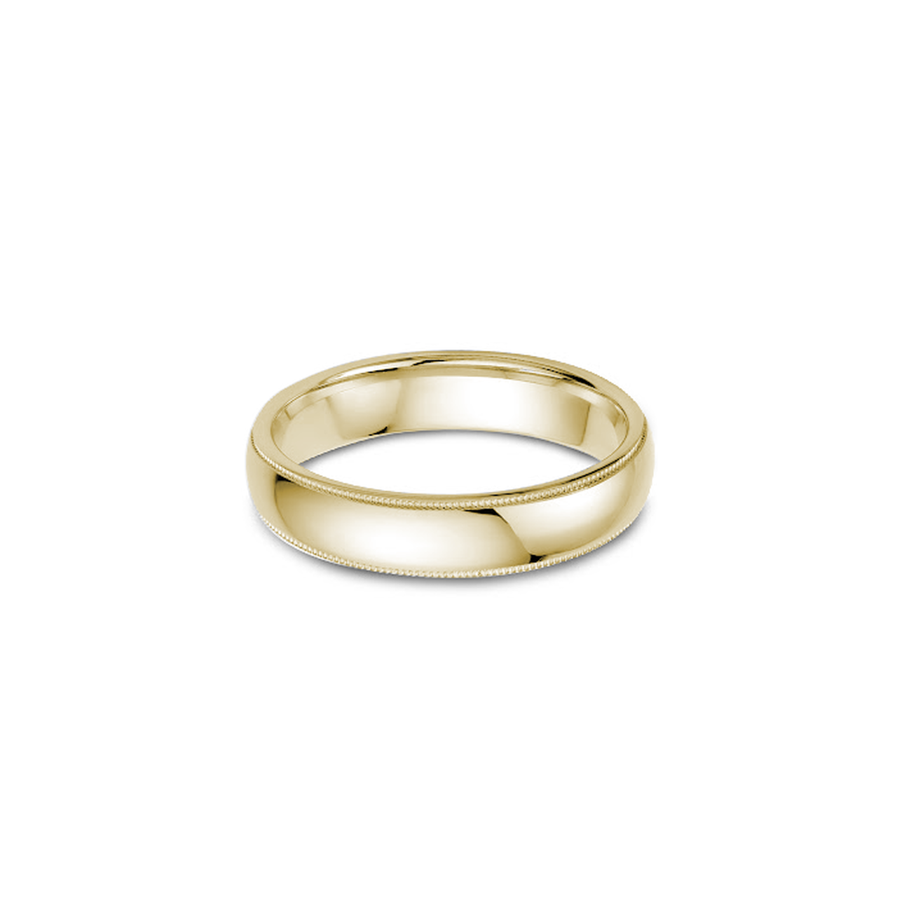 5 mm Milgrain Wedding Band Yellow Gold image number 0