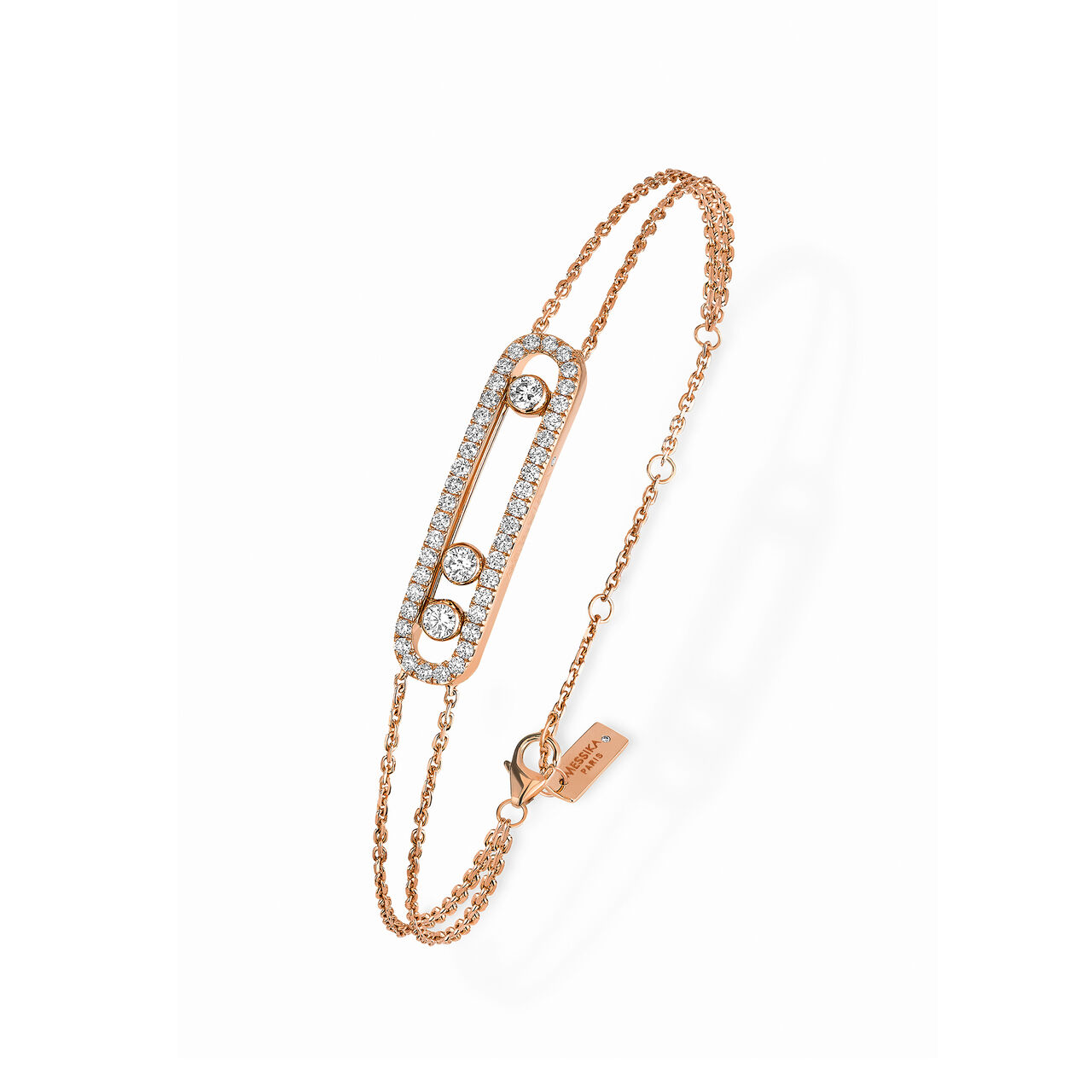 Move Classic Rose Gold and Diamond Pavé Bracelet image number 0