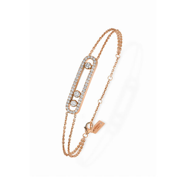 Bracelet Move Classique en or rose avec pavé de diamants