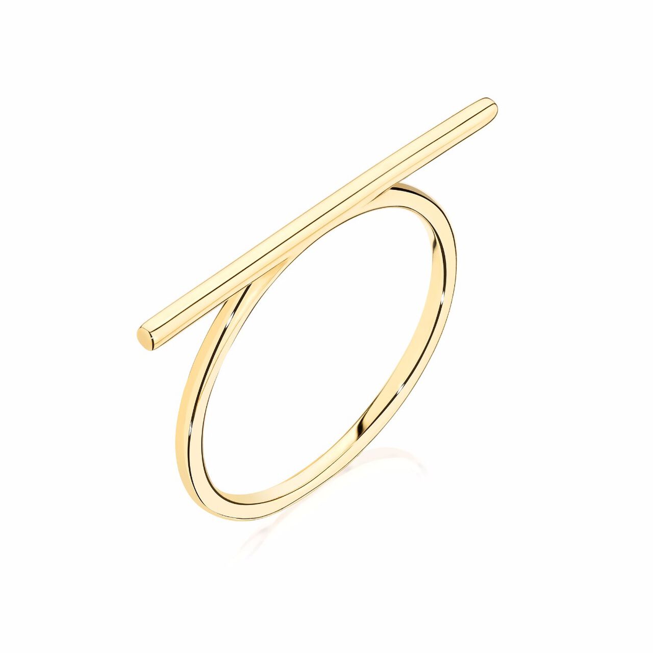 bijoux birks essentials yellow gold bar ring image number 0