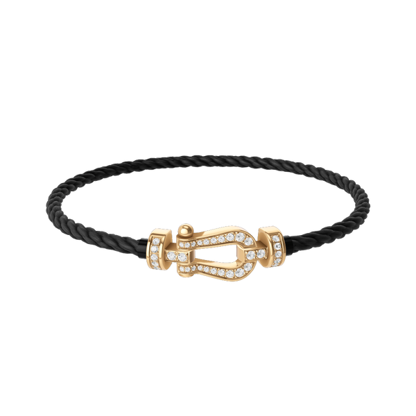 Force 10 Medium White Gold Cable Bracelet