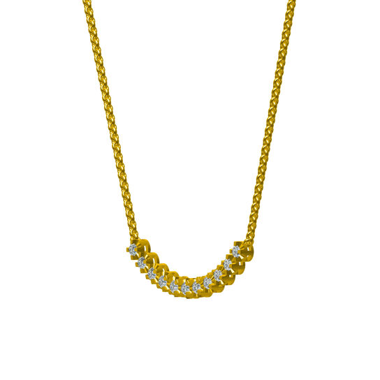 Yellow Gold and Diamond Necklace image number 1