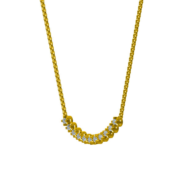 Collier en or jaune et diamants