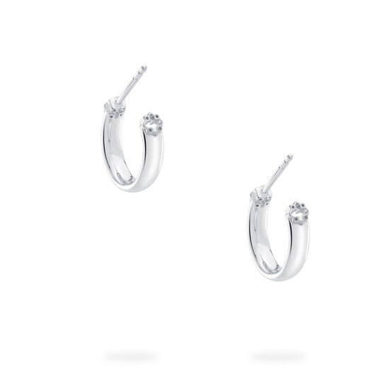 Sterling Silver Hoop Earrings image number 4