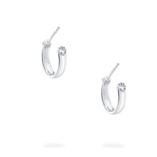 Boucle d'oreille cerceau en argent sterling image number 4
