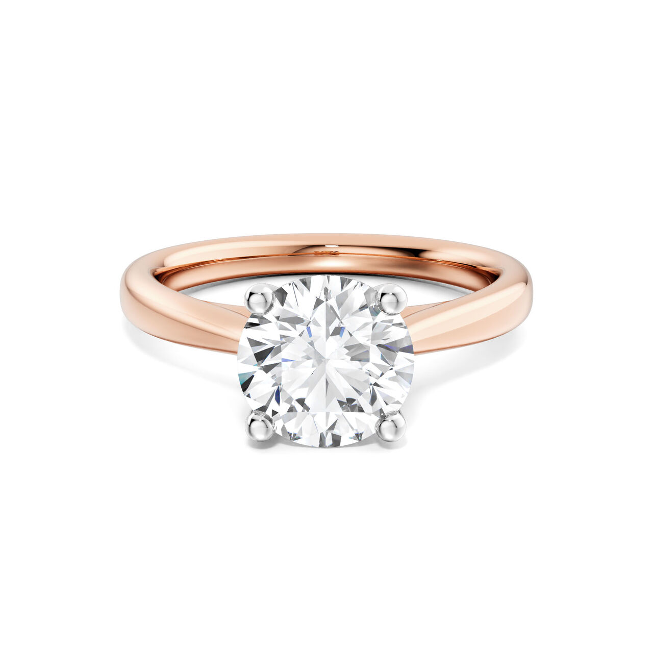 Birks 1879 Rose Gold Round Solitaire Diamond Engagement Ring image number 0