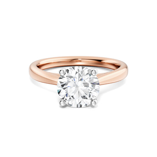 Birks 1879 Rose Gold Round Solitaire Diamond Engagement Ring image number 0