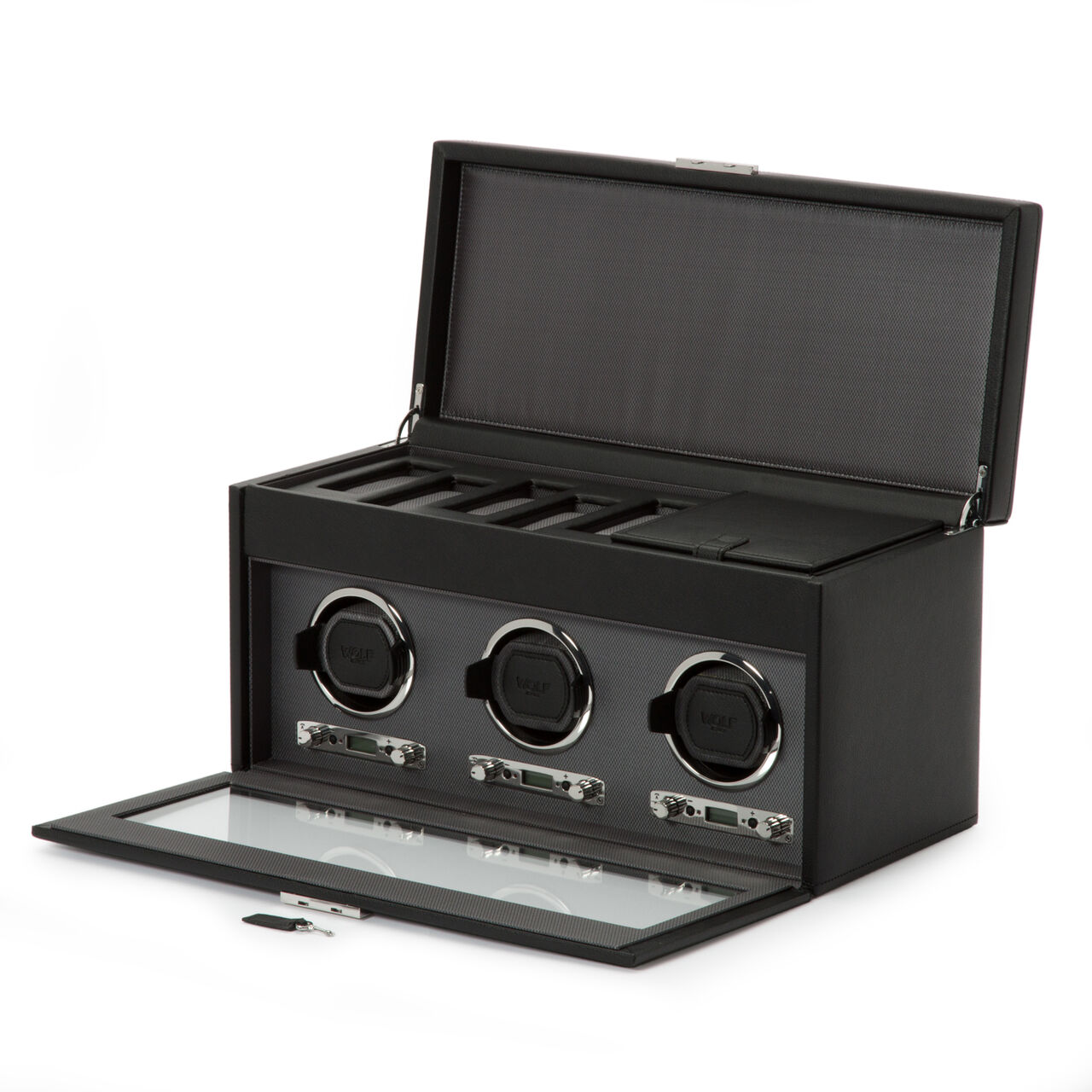 Viceroy Black 3 Piece Watch Winder with Storage image number 3