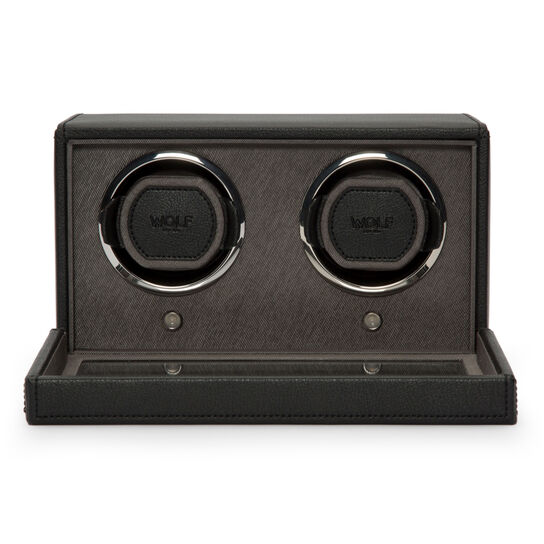 WOLF Cubs Black 2 Piece Watch Winder with Cover - Open image number 2