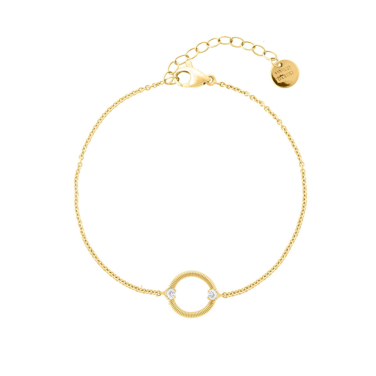 maison birks marco bicego bi49 yellow gold and diamond circle chain bracelet bg765 b yw image number 0