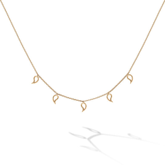 bijoux birks iconic yellow gold petale choker necklace image number 0