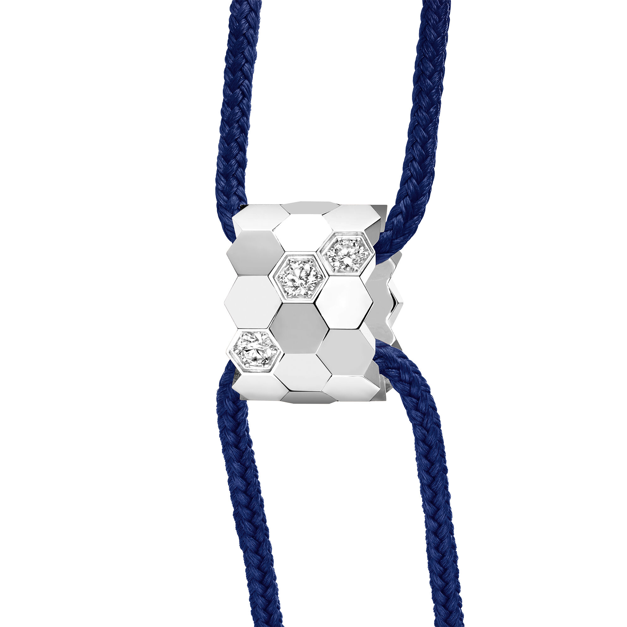 Bee de Chaumet White Gold and Diamond Cord Bracelet