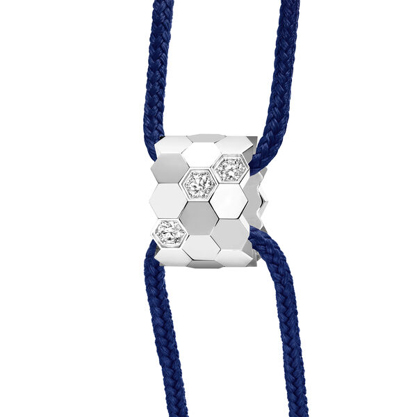 Bee de Chaumet White Gold and Diamond Cord Bracelet