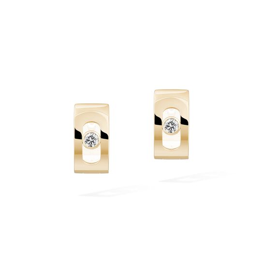 Messika Move Noa Yellow Gold and Diamond Hoop Earrings image number 0