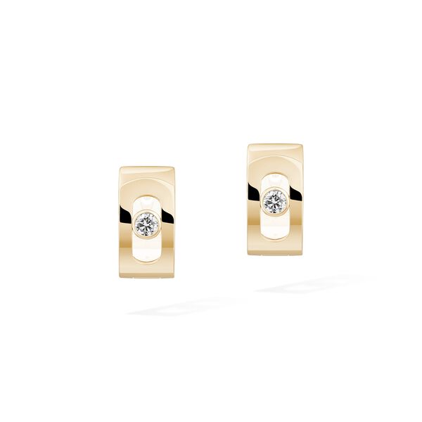 Move Noa Yellow Gold and Diamond Hoop Earrings