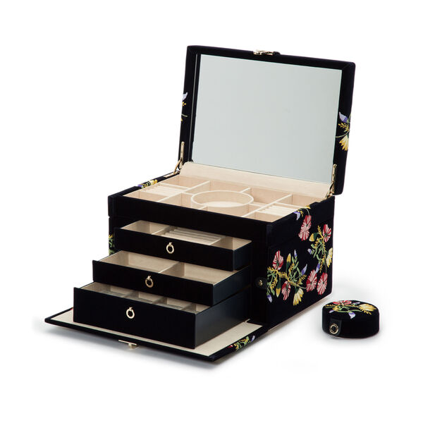 Coffret à bijoux Zoe bleu indigo, grand modèle
