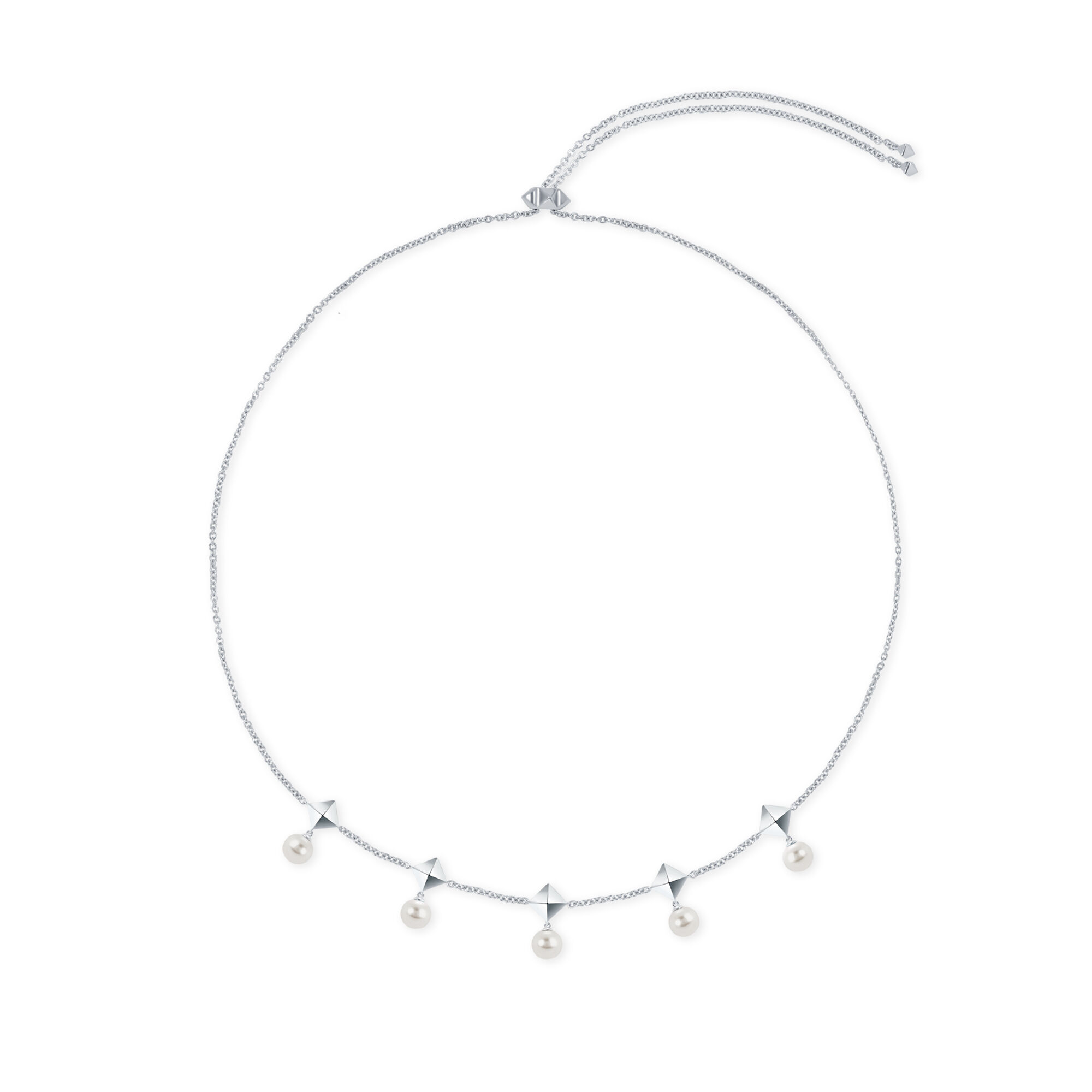 Freshwater Pearl and Stud Chain Necklace Birks Rock Pearl