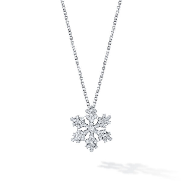 Pavé Diamond Snowflake Pendant