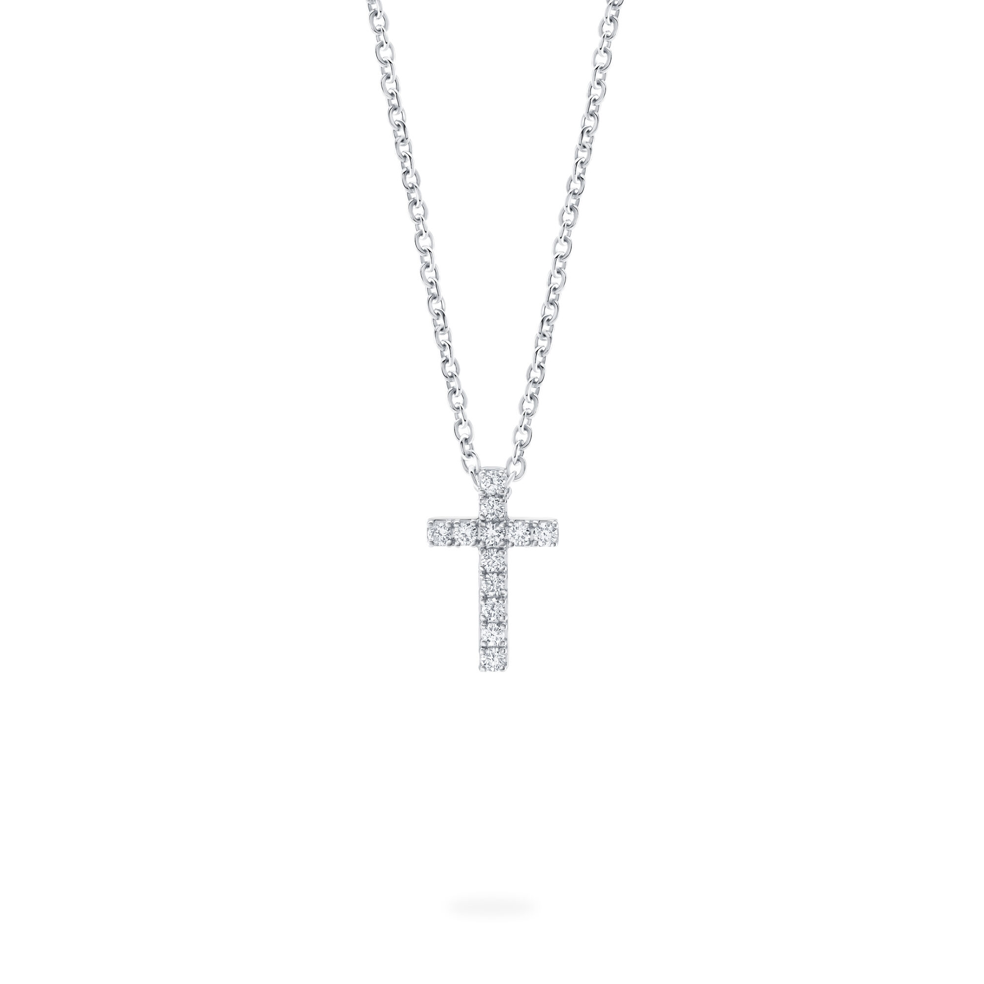 Pendant Diamond Cross White Gold