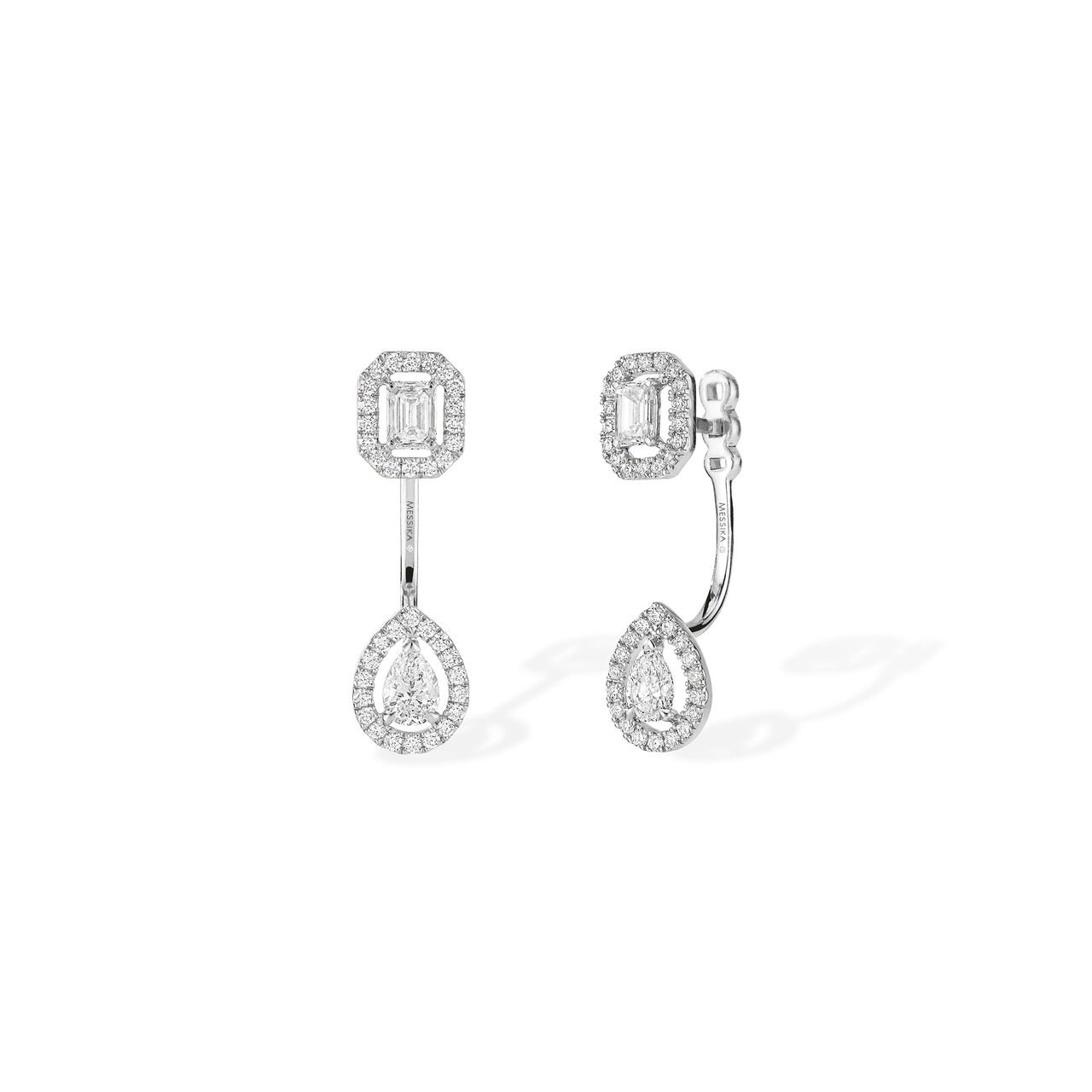My Twin White Gold Diamond Pavé Earrings image number 0