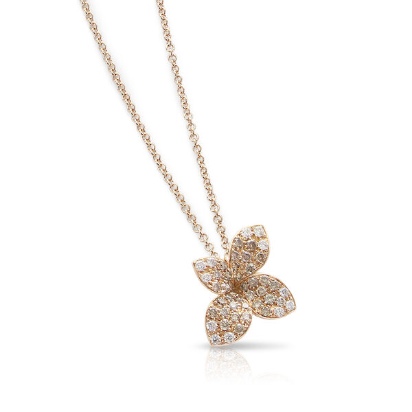 Pendentif Petit Garden en or rose avec pavé de diamants, petit modèle