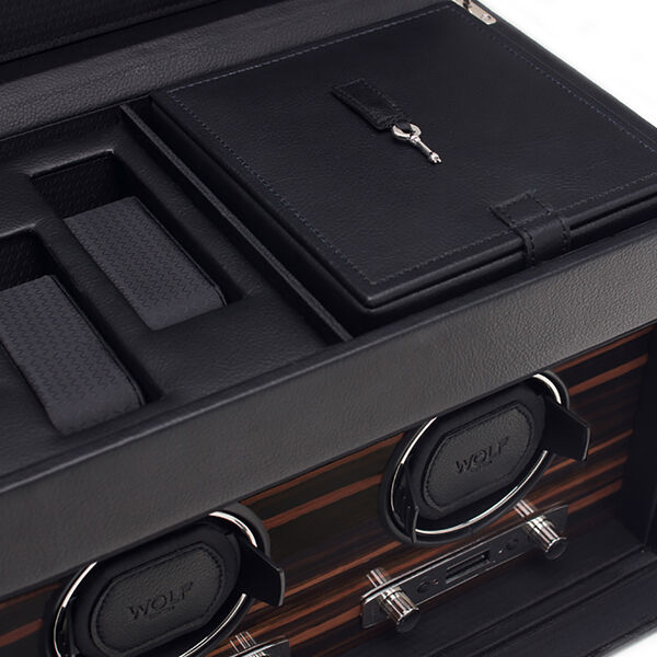 Roadster Black Double Winder with Storage