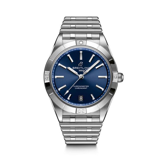 maison birks breitling chronomat automatic 36 steel blue a10380101c1a1 image number 0