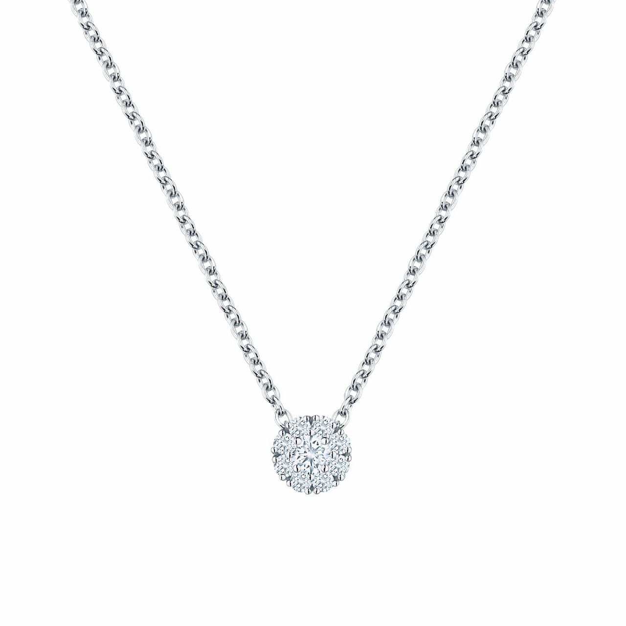 bijoux birks mini snowflake large diamond cluster pendant image number 0