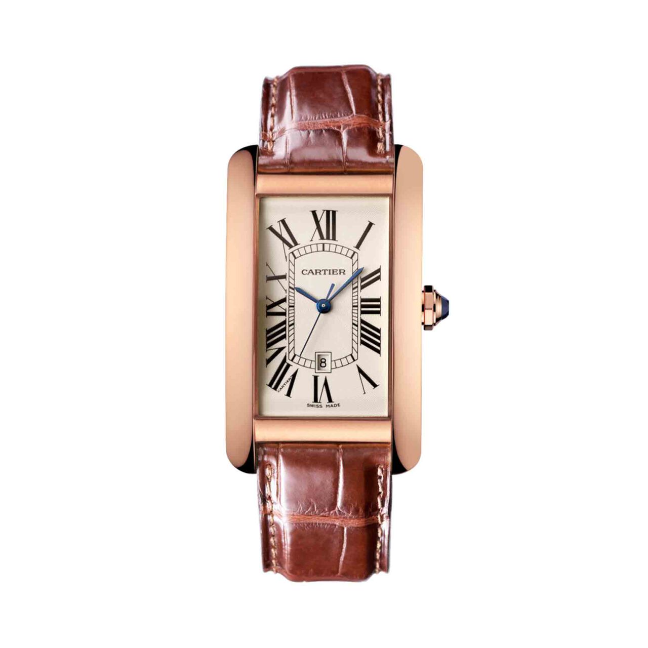 cartier tank americaine large automatic 45 26 rose gold w2609156 front image number 0